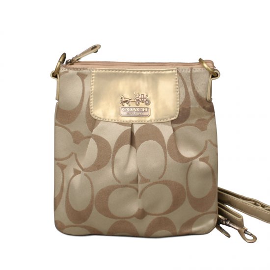 Coach Logo C Monogram Small Khaki Crossbody Bags EQQ